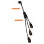 Electraline 01753 Splitter 3 Prises avec Electralock équipée d'un mécanisme de verrouillage qui empêche les déconnexions en acie