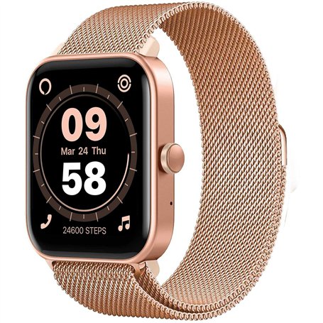 SMARTY2.0 - Smartwatch SW038E - Couleur Rose - Assistant Vocal Alexa Intégré