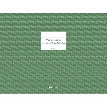 EDIPRO - E2175 - Registre de comptabilité honoraires et dépenses 19 pages numérotées pour 24