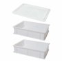 genus dei Dei | Deux boîtes à pizza et à pain | Récipient pour pétrir | Boîte à pâtes | Deux boîtes de 30 x 40 x 10 cm + 1 couve