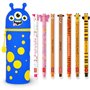 LEGAMI - Lot de 7 stylos gel effaçables + trousse 2 en 1 – avec encre effaçable thermosensible