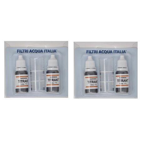 Titrant Lot de 4 kits d'analyse de dureté de l'eau (degrés français) pour mesurer le calcaire