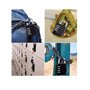 OUTLETISSIMO® Cadenas noir imperméable à combinaison 4 chiffres pour extérieur ou intérieur de salle de sport, armoire de sport,