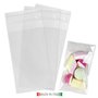 DecoraParty Lot de 100 sachets transparents pour dragées, aliments et sachets en plastique pour aliments en Cellophane avec ferm