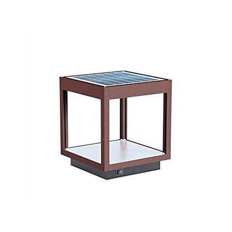 Beneito Faure Corten Lampe solaire LED avec panneau solaire portable en aluminium pour extérieur IP65