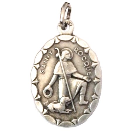 I G J Médaille Ovale de Saint Roch de Montpellier - Médailles des Saints Patrons