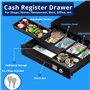 POS VALLEY Tiroir Caisse Monnaie Avec 4 Compartiments Billet / 5 Compartiments Monnaies (Euro), à ouverture automatique (via con