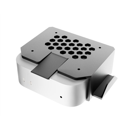 Support sous-bureau Mac Mini 2024 M4 M4 Pro montage sécurisé peu encombrant protection accès facile étagère pour accessoires ges