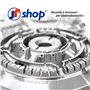 JPshop - Kit 4 adaptable pour cuisinière à gaz compatible avec Smeg complet avec 4 plaques de feu et 1 triple couronne