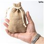 IPEA Petits Sacs en Jute Naturelle avec Cordon Blanc - Dimensions 15 x 10 cm - 20 Pièces - Aacs en Jute Véritable pour Bonbonniè