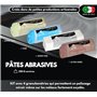 Lux Metal - Kit 4 Disques de Polissage de 200 mm et 4 Pâtes Abrasives de 350 gr - Parfaits pour polir des métaux tels que l'alum