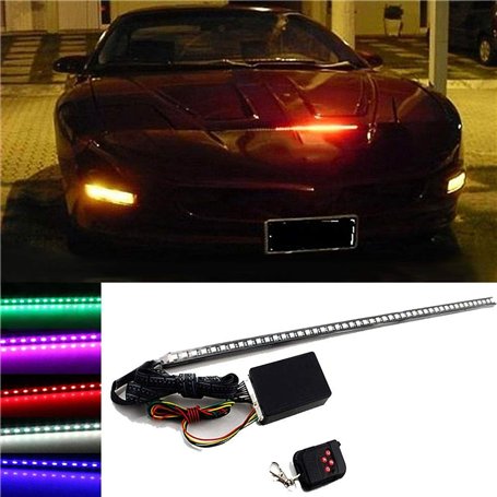Huianpen Accessoires de Voiture 22" 7-Couleur DC 12V 48 LED RGB Scanner Voiture Flash SUV Moto Strobe Knight Rider Kit PVC Flash