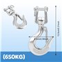 Crochet de Levage Pivotant Accessoires de gréement avec loquet 650kg