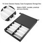 Boîte de Rangement Pliable Pour Lunettes, Boîte de Rangement Pour Montres 16 Verres à Grille, En Panneau de Fibres de Densité Mo