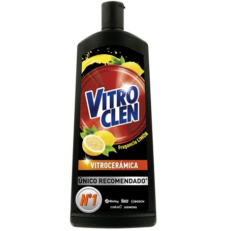 Vitroclen Nettoyant spécifique pour plaques de Cuisson vitrocéramiques Citron Crème 450 ML