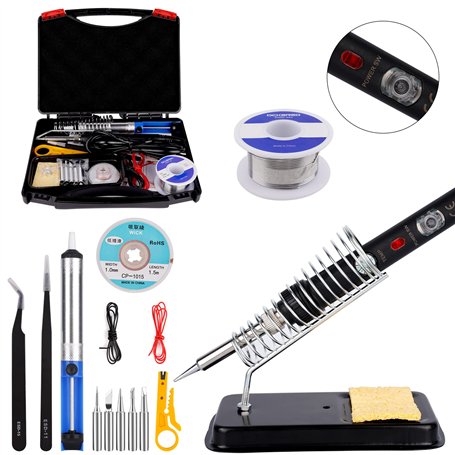 Fer a Souder Kit 18 en 1 Kit Tournevis de Précision Fer à Souder 60W Température Réglable 220℃~480℃