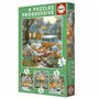 Puzzle Educa Lapin 12 Pièces 16 Pièces 20 Pièces 25 Pièces (4 Unités)