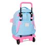 Cartable à roulettes BlackFit8 Smile Bleu Rose 33 x 45 x 22 cm