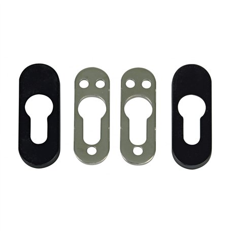 Amig - Bouclier de sécurité avec corps en acier pour serrures Mod. 35 | 70 x 25 mm | Pour portes métalliques | Avec garniture en