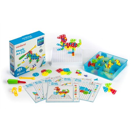 Miniland Valise 97922 180 pièces Motif mosaïque Multicolore