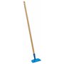 BIKAIN Bineuse - Modèle BI5007J - Manche en bois de 75 cm et base en métal bleu - Renfort pour joindre les 2 parties - Entretien