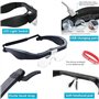 Lunette Loupe Grossissante LED Eclairante Rechargeable, Loupe de Tête de Lecture Travail pour Travaux Minutieux Electronique USB