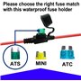 Gebildet 6pcs DC 32V 20A 16AWG Porte Fusibles Lame Enfichable Etanche avec Fil,Add-A-Circuit pour Camion Voiture,avec 6pcs de Fu