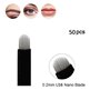 50 pièces Lame Microblading Aiguilles de Microblading U noires en 0.20mm 18U 16U Sourcils Permanent Aiguilles (16U-0.2mm)