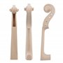 Yibuy Manche de violon sculpté à la main en érable pour violon 4/4