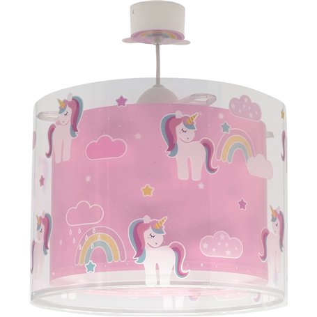 Dalber Lustre Chambre Lampe Suspension Enfant Unicorns Licornes Jaune animaux