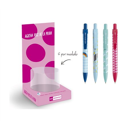 Miquelrius Agatha Ruiz de la Prada Présentoir de 24 stylos à bille