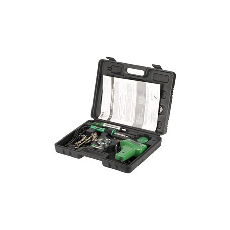 SALKI | Kit de Soudage | Trousse avec Fers à Souder d'Étain 100W et 30W | Support et Pointes Interchangeables | Vert