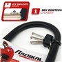 RADIKAL RK120R+RK10120L Antivol U Moto Homologué SRA + Chaine en Acier Cémenté 120cm Plus Long avec Système de Boucle, Fourche e