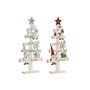 Sapin de Noël DKD Home Decor Rouge Rose Bois 17