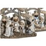 Crèche de Noël DKD Home Decor Bleu Blanc Marron Résine 20 x 7 x 17,5 cm (2 Unités)