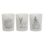 Bougie DKD Home Decor Blanc Noël 5 x 5 x 6 cm (3 Unités)