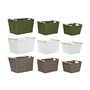 Set de basket Home ESPRIT Vert Gris Crème Bois polypropylène (3 Pièces) (3 Unités)