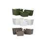 Set de basket Home ESPRIT Vert Gris Crème Bois polypropylène (3 Pièces) (3 Unités)