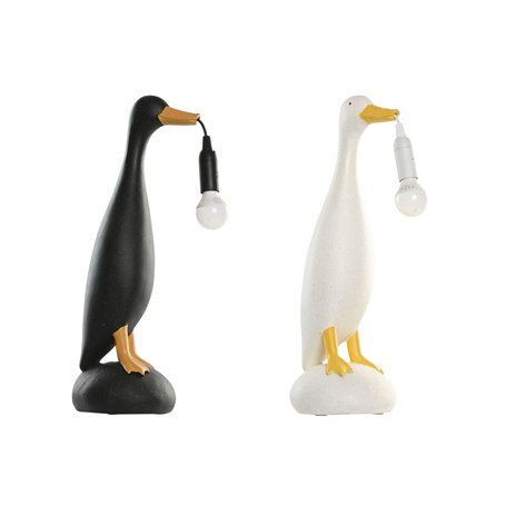 Lampe de bureau Home ESPRIT Jaune Blanc Noir 25 W 220 V (2 Unités)