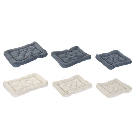 Lit pour animal domestique Home ESPRIT Beige Gris Crème Gris foncé 72 X 60 X 9 CM 2 Unités