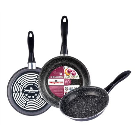 MAGEFESA K2 Gransasso - Lot de 3 poêles 18/20/24 cm