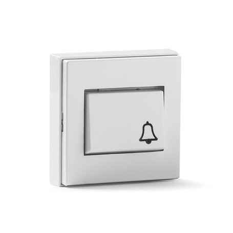 FAMATEL Bouton sonnette | Série 5000 | 10A | 250 V | 65 x 65 mm | Blanc