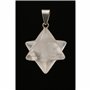 Pendantif de collier Merkaba en quartz blanc