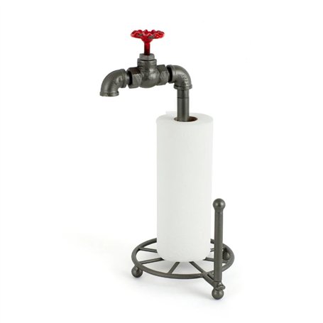 Balvi Support essuie-Tout Pipeline en Forme de Robinet sur canalisation Style Industriel Fer 39x22
