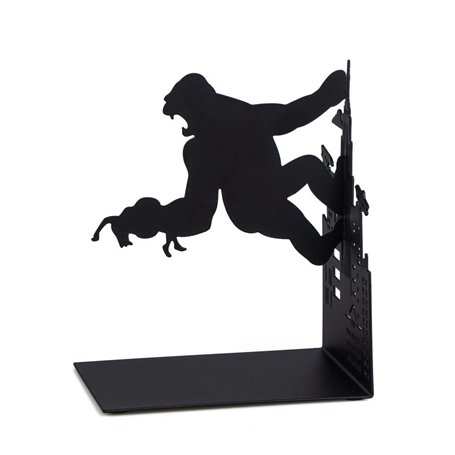 Balvi - Kong Serre-Livres décoratifs en métal de Couleur Noire. Design Original