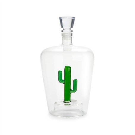 Balvi Carafe à Liqueur Cactus Couleur Vert pour Tous Types de liqueurs Verre