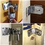 Boucles de Loquet de Porte à Angle Droit en Acier Inoxydable à 90 Degrés, Moraillon de Cadenas, Fermeture Cadenas à Cadenas Lour