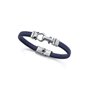 Viceroy Bracelet homme 14300P01013 - Acier et cuir bleu tressé avec motif de manille