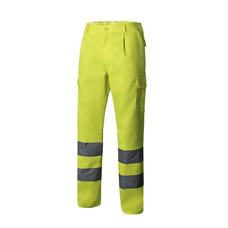 VELILLA 303006 Pantalon multipoches haute visibilité Jaune fluo Taille L