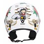 Casque moto Jet ECE homologué La Betty Blanc Taille M (57/58) Casque de moto pour homme Casque femme